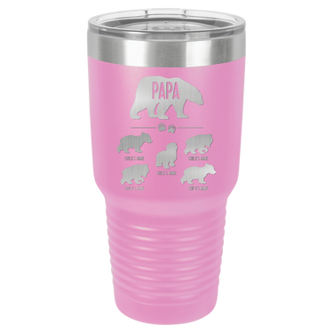 Papa Bear with 5 Cubs Flask Tumbler